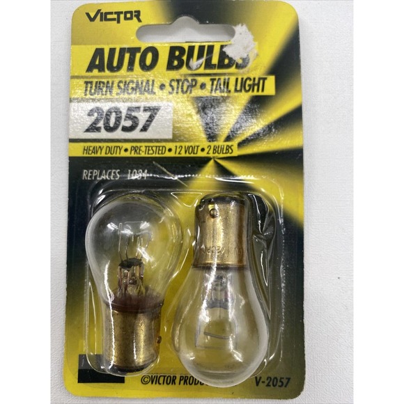 Victor #2057 Auto Bulbs Turn Signal Stop Tail Light 2 Pack 12 Volt Replacement - Picture 1 of 6